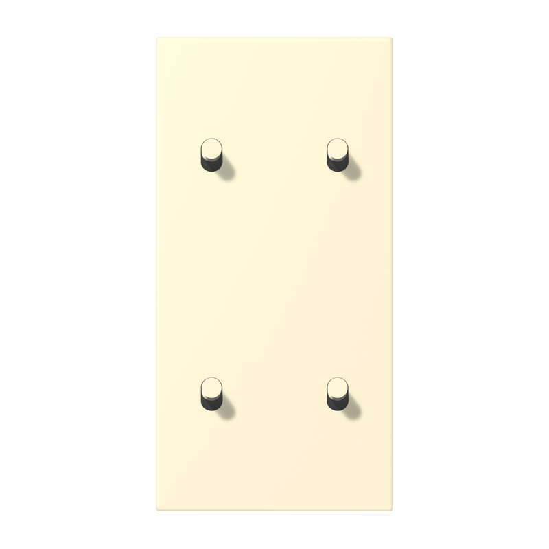 Jung LC12-25R0201 Abdeckung mit Kipphebel "Zylinder", 2 x 2 Kipphebel, senkrecht, blanc