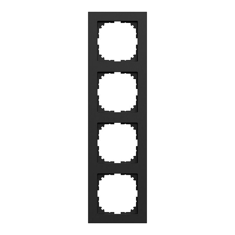 Merten MEG4040-3603 Rahmen 4-fach, M-Pure, schwarz matt