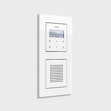 Gira 0212295 Abdeckrahmen 2-fach für flachen Einbau, Gira E2, reinweiß glänzend