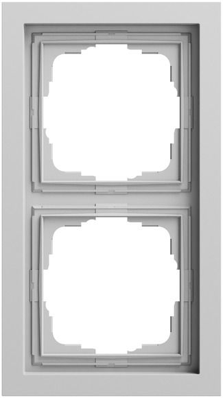 Gira 021276 Abdeckrahmen 2-fach, Gira F200, grau matt (lackiert)
