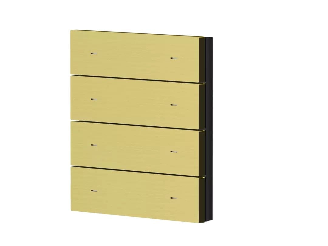 Theben 9080072 4-fach Wippe Metall Messing gebürstet für iONprime PB KNX