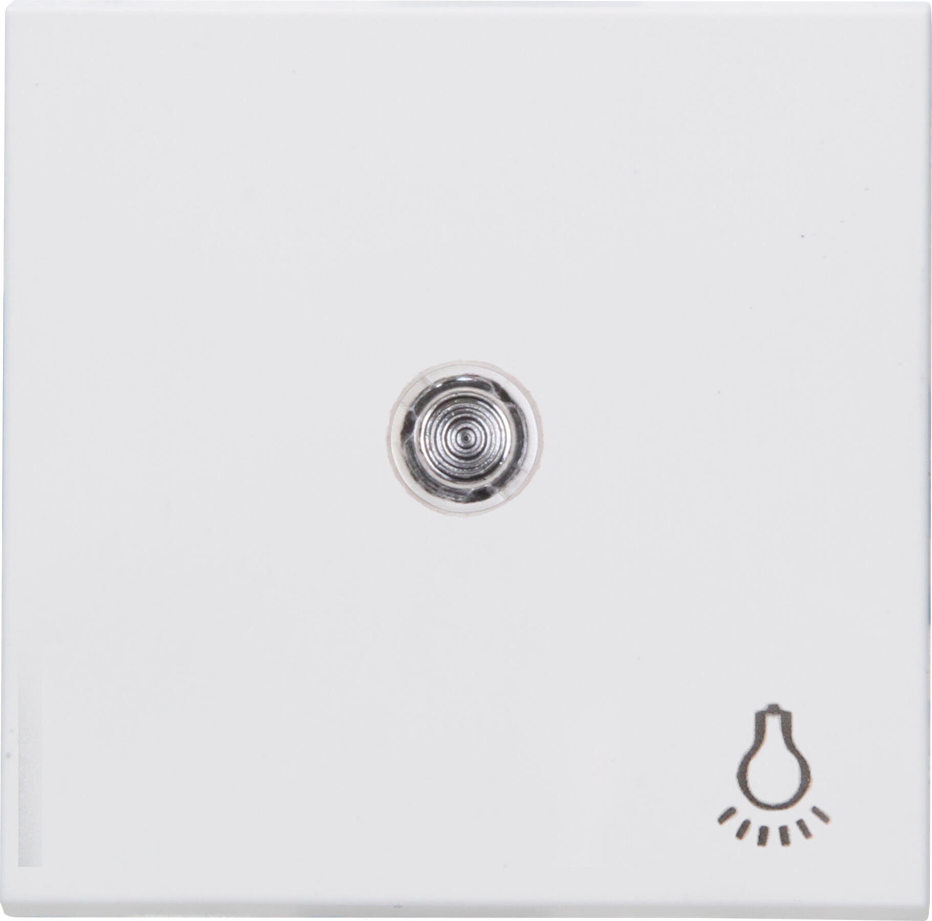 Kopp 490444009 HK07 - Flächenwippe mit Linse und Symbol "Licht", Farbe: arktisweiß matt