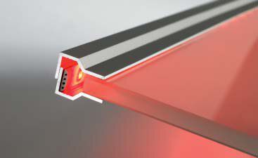 Hera 61500030202 LED-Glaskantenprofil, Länge: 560 mm
