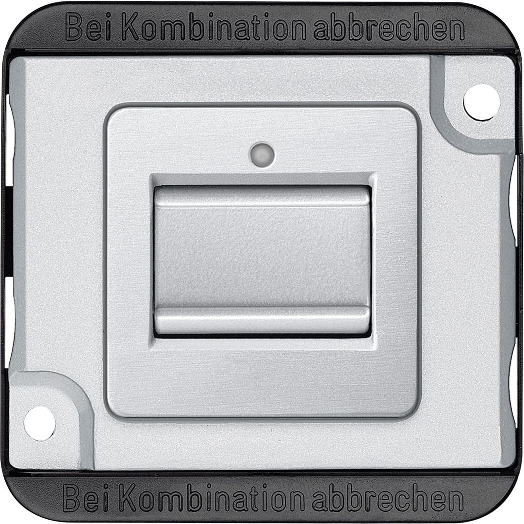 Merten MEG3116-7060 Aus/Wechselschalter-Einsatz, 1-polig, 10 AX, AC 250 V, PANZER, mattsilber