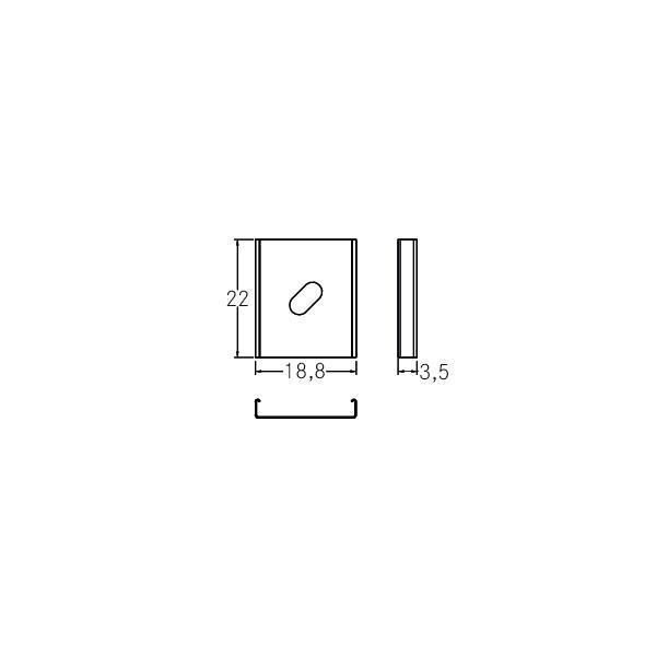 Brumberg 53040000 QualityFlex ONE Halter-Set, 2x Halter, 2x Schraube, aluminium