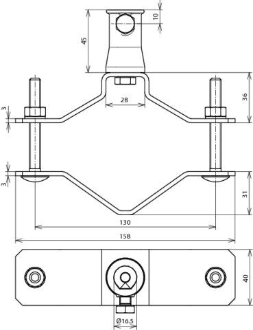 Dehn 106 353 DEHNiso Rohrschelle 70-90mm