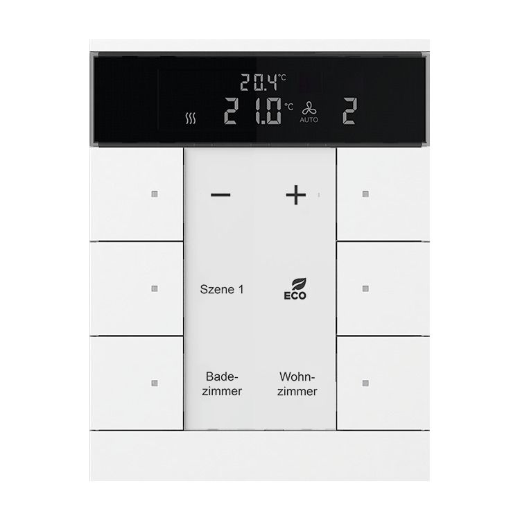 Busch-Jaeger SBR/U6.0.11-84 Busch-Tenton KNX Raumtemperaturregler 6-fach, studioweiß glänzend, Busch-Tenton
