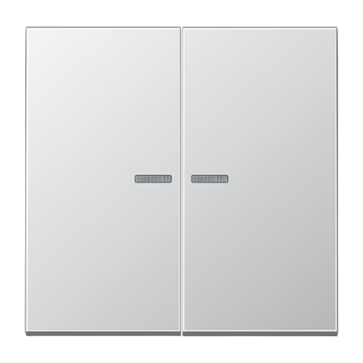 Jung AL10921STRF KNX RF Taster 2-fach, Aluminium AlMg1 Naturton, mattgebeizt, Serie LS, Aluminium