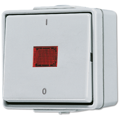 Jung 602KOW Wipp-Kontrollschalter, Aus 2-polig,  AX 250 V ~, IP 44, WG 600