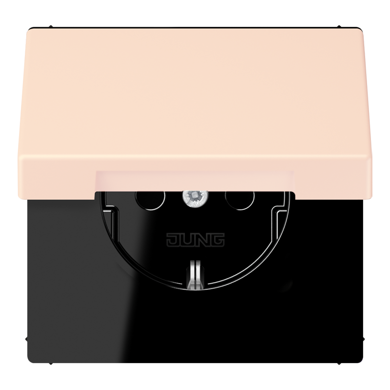 Jung LC1520BFKL226 Schutzkontakt-Steckdose, Klappdeckel, Les Couleurs® 32082, orange pâle