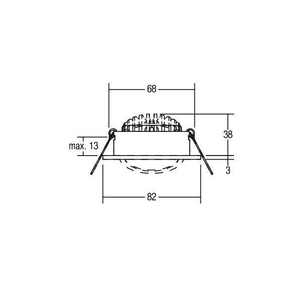 Brumberg 12361074 SEVEN-R LED-Einbaustrahler 350 mA, 7 W, 38°, 740 lm, 4.000 K, rund, schwenkbar, weiß matt