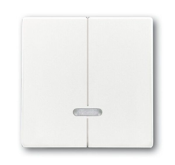 Busch-Jaeger 6545-84 Bedienelement 2-fach für Dimmer/Doppeltaster mit Glimmlampe, studioweiß glänzend, Plattform 63