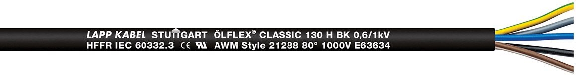 Lapp 1123410 Steuerleitung ÖLFLEX® CLASSIC 130 H BK 0,6/1 kV 2X1
