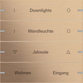 Gira 503438 Wippenset 4-fach individuell für Tastsensor 4.95, Bronze