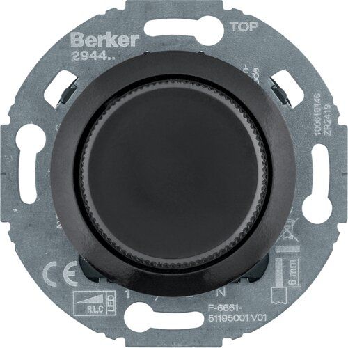 Berker 294411 Universal-Drehdimmer mit Zentralstück (R, L, C, LED)
