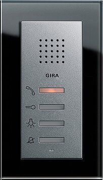Gira 125026 Wohnungsstation Aufputz, System 55, Farbe alu