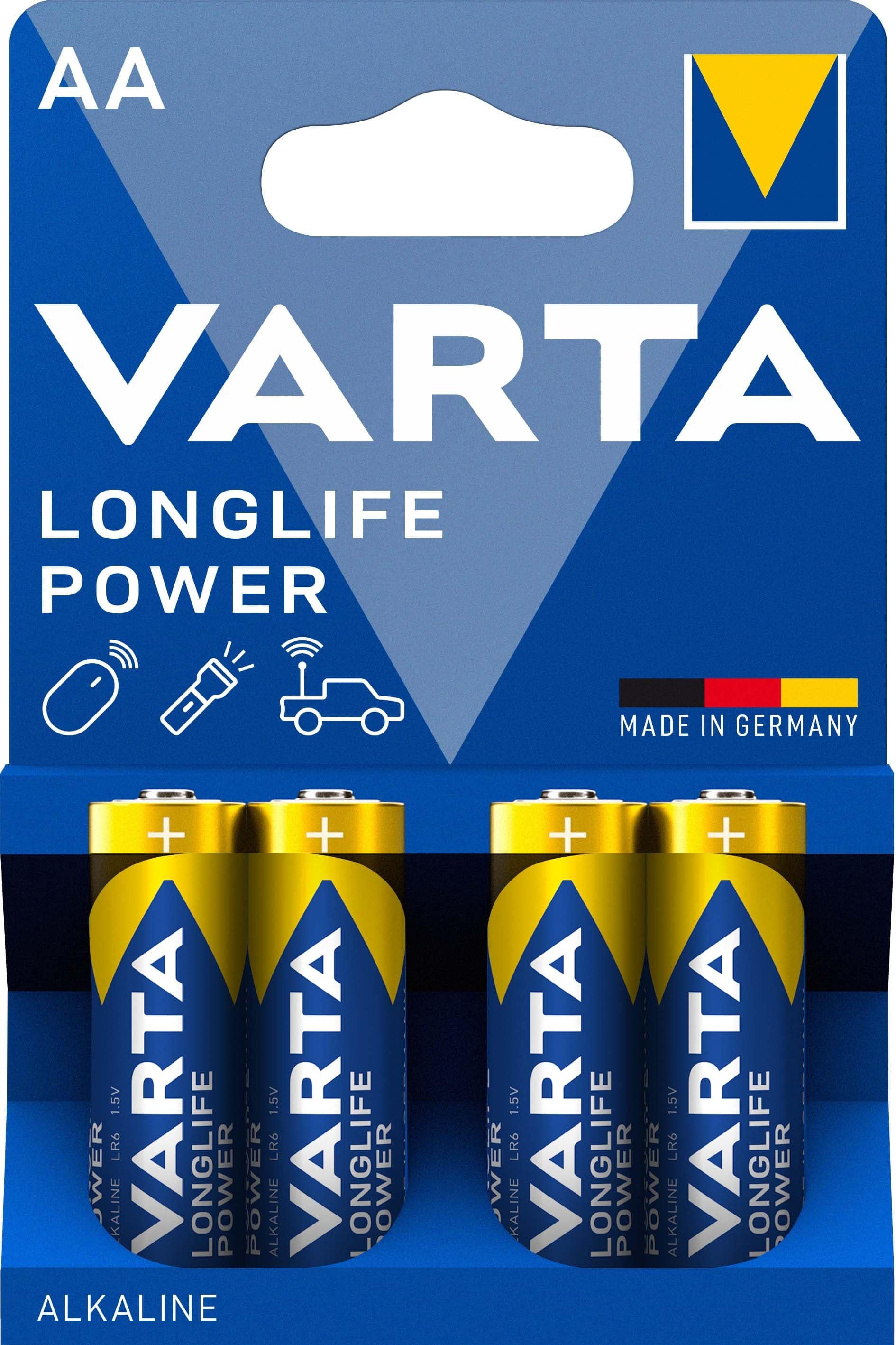 Varta 04906121414 Mignon-Batterie LR6, 1,5 V 4er-Blister