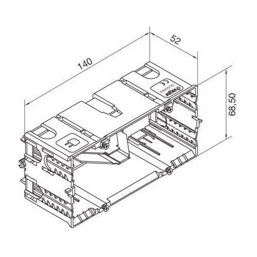 Hager Tehalit GLS55002 Geräteeinbaudose 2-fach Energie für BR C-Profil für Schalterprogramme