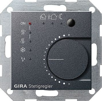 Gira 210028 Stetigregler Tasterschnittst. 4-fach KNX, System 55, anthrazit