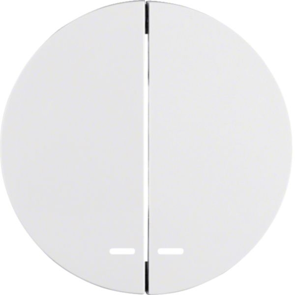Hager WLW2300WG Wippe 2-fach mit klarer Linse, R.Classic, polarweiß glänzend