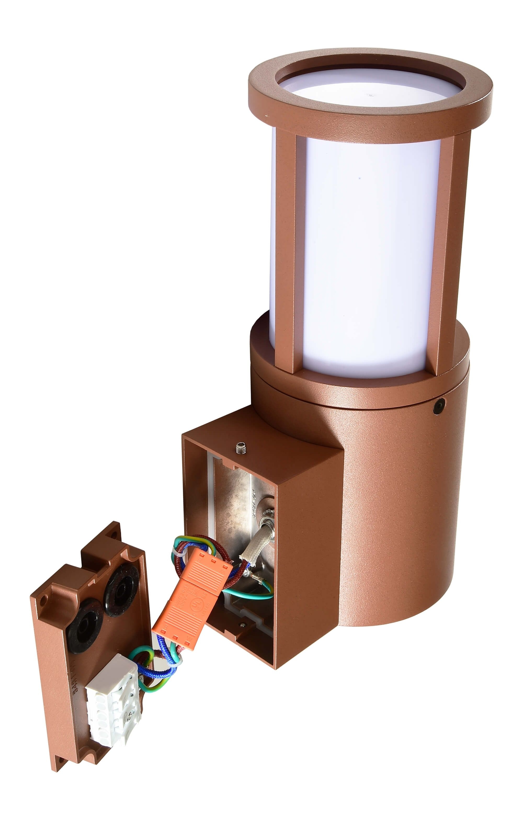 Deko-Light 731156 Wandaufbauleuchte, Facado II rund opal, 1x max 20 W, 220-240 V/AC, 50 / 60 Hz, IP 65, rost