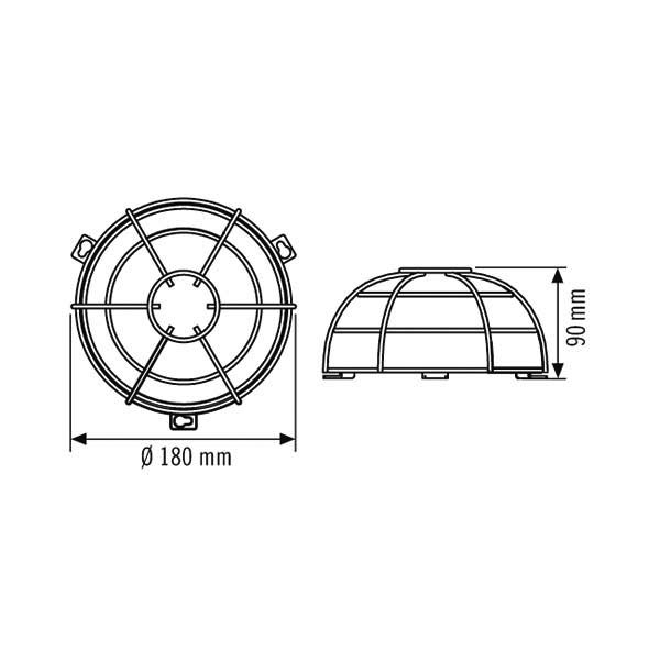 ESYLUX EM10425608 Schutzkorb für Decken-/Wandmelder