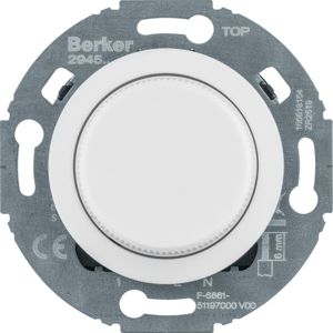 Berker 294510 Nebenstellen-Einsatz für Universal-Drehdimmer Komfort, 1930/Glas/R.classic, polarweiß glänzend