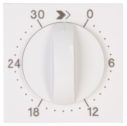 Kopp 313429303 HK07 - Abdeckung für mechanische Zeitschaltuhr, Laufzeit: 30 min., Farbe: reinweiß