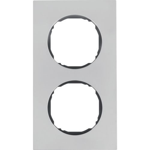 Berker 10122614 Rahmen 2-fach, flach, R.8, Edelstahl matt