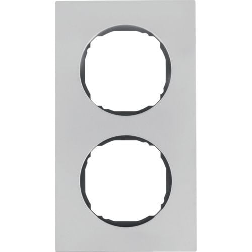 Berker 10122614 Rahmen 2-fach, flach, R.8, Edelstahl matt