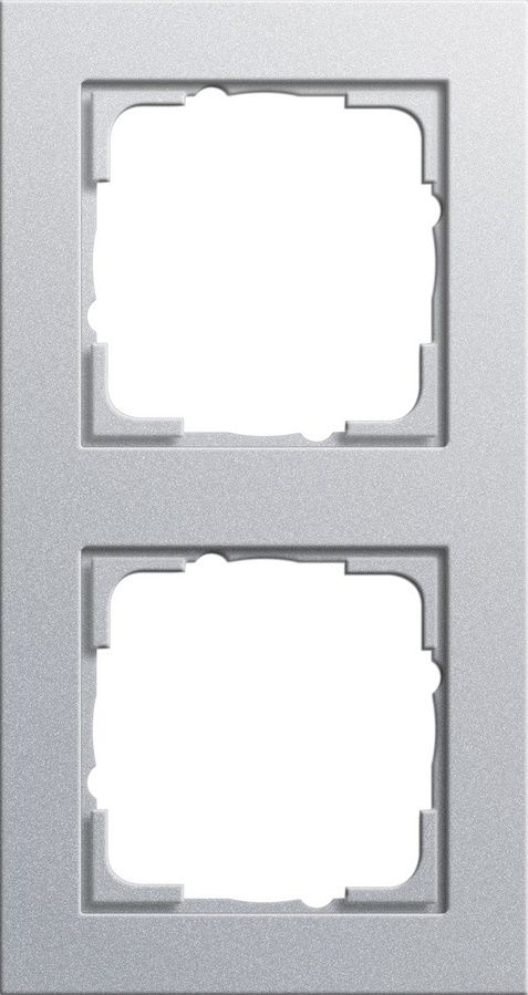 Gira 021225 Abdeckrahmen 2-fach. Gira E2, Farbe alu