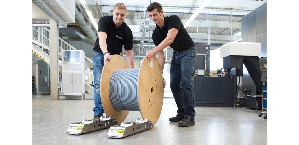 Lübbering A90105 Roll..Profi RAIL Großabroller, Abroller für Trommeln bis 1,40 Meter Durchmesser