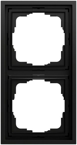 Gira 021284 Abdeckrahmen 2-fach, Gira F300, schwarz matt (lackiert)