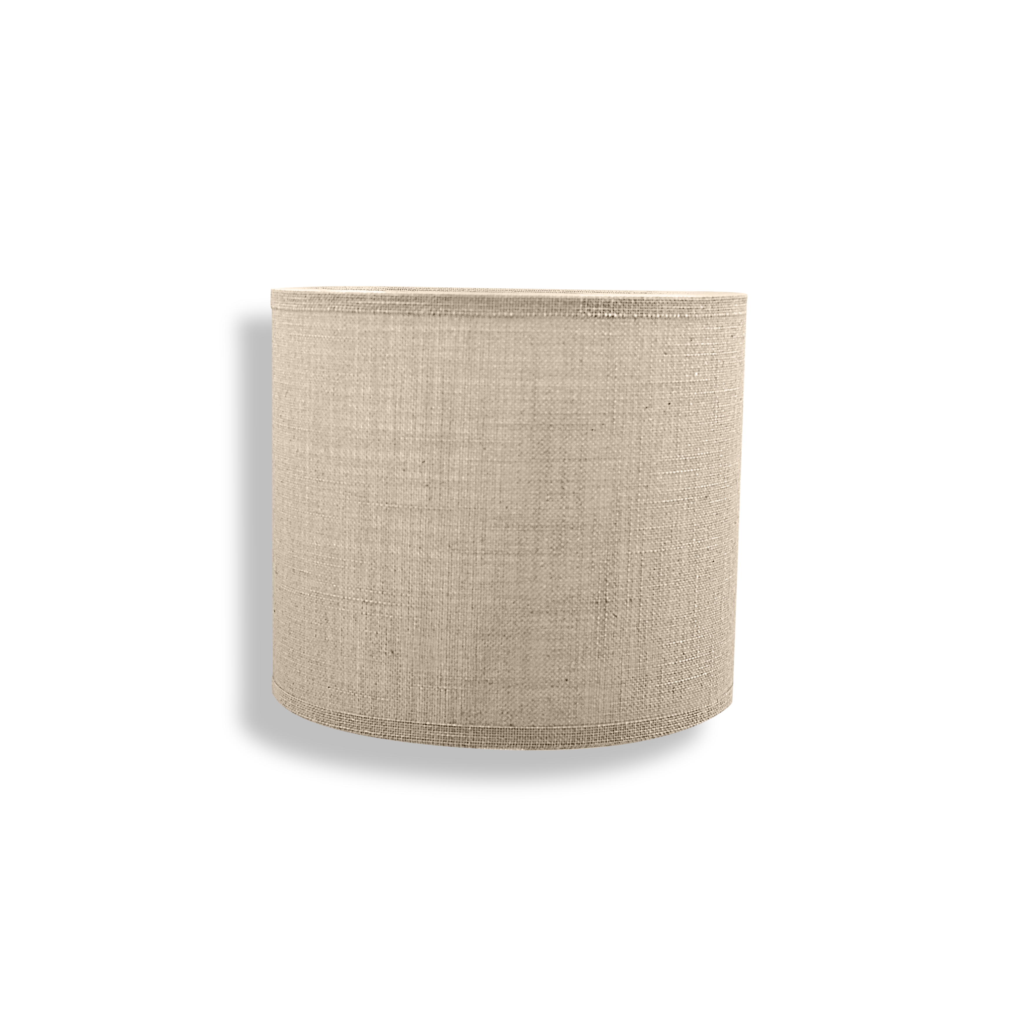 qles LSR1705 Lampenschirm, Natur-Beige, rund, Leinen-Bezug