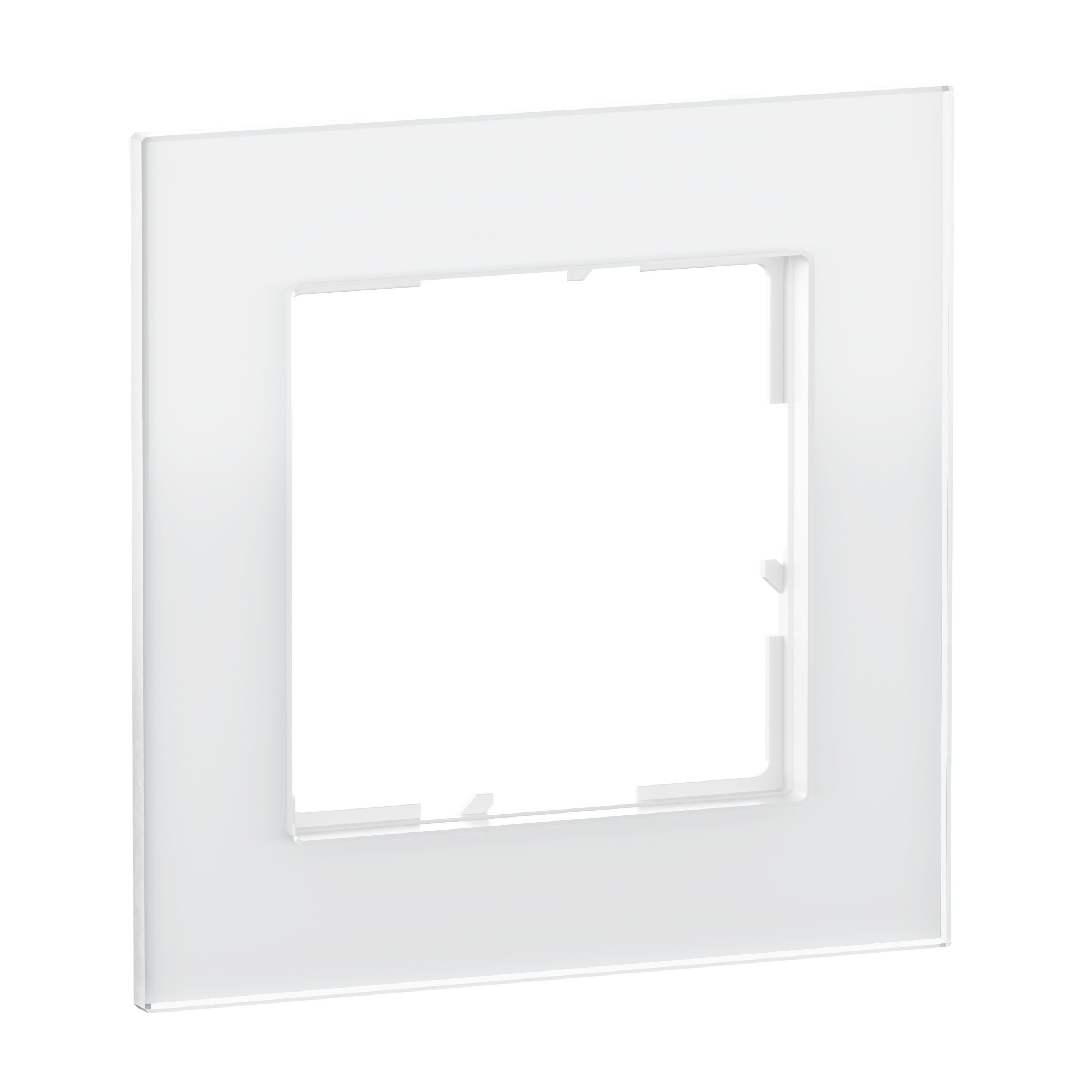 Legrand 766101 SEANO Natura 1-fach Rahmen aus Echtmaterial, White Glass