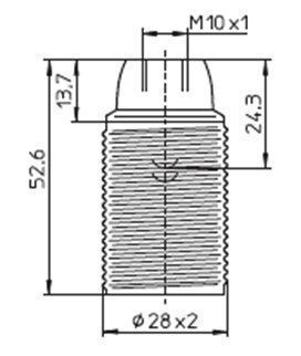 Houben 102251 E14-Fassung Aussengewinde