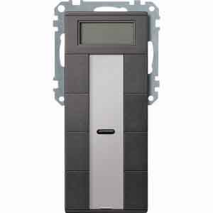 Merten MEG6214-0414 Taster 4-fach plus mit Raumtemperaturregler, System M, anthrazit
