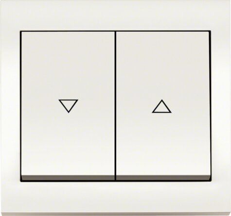 Berker 14357109 Wippe 2-fach mit Aufdruck Symbol Pfeil, K.1, polarweiß glänzend