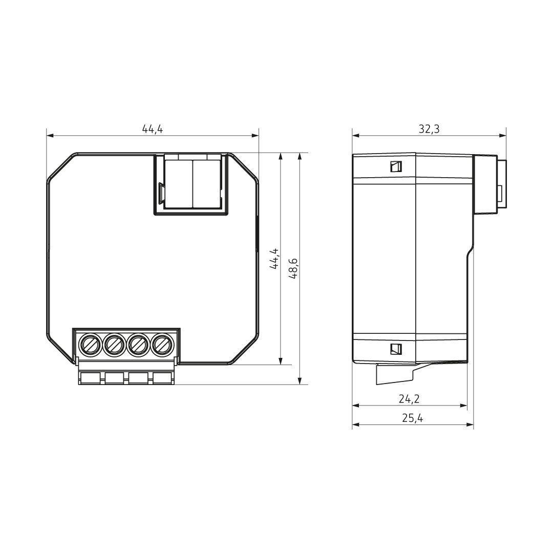 Theben 4800580 LUXORliving D1 DALI, 1-fach DALI TP Aktor, Unterputz, Schnittstelle DALI-/KNX Bus-System