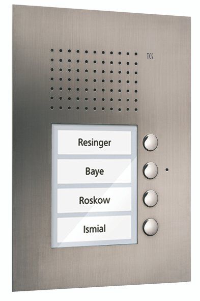 TCS PUK04/1-ES PUK Außenstation Sprechanlage Unterputz für 4 WE