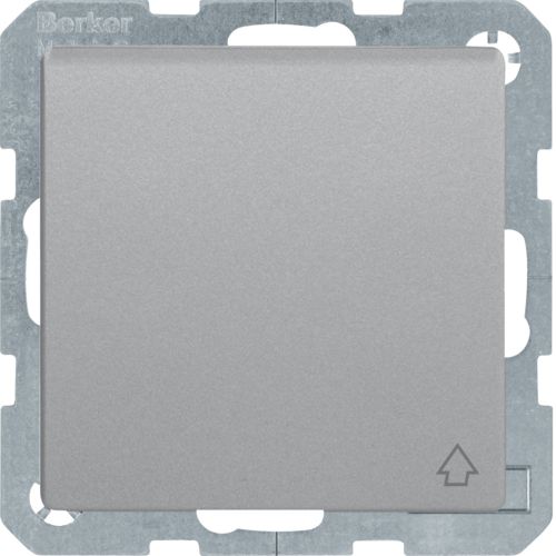 Berker 47516064 Schutzkontakt-Steckdose mit Klappdeckel, Q.x, aluminium samt