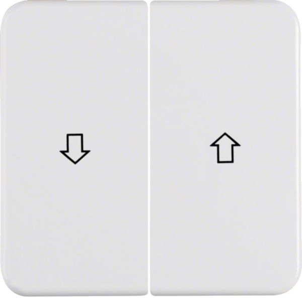 Hager WWW2001PW Wippe 2-fach mit Aufdruck Symbol Pfeile, WG UP IP44, polarweiß glänzend