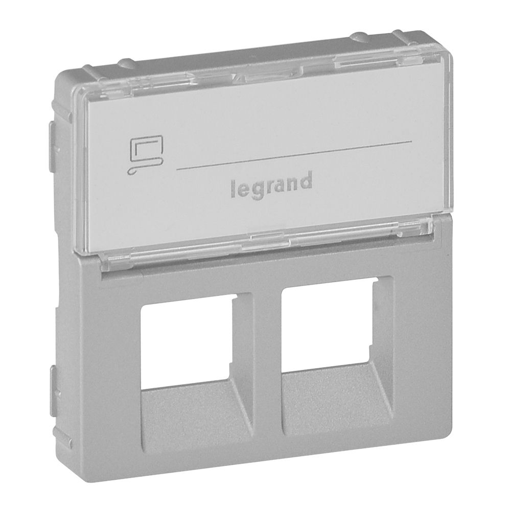 Legrand 755482 Abdeckung für Telefon- oder Datendose  2-fach mit Beschr.