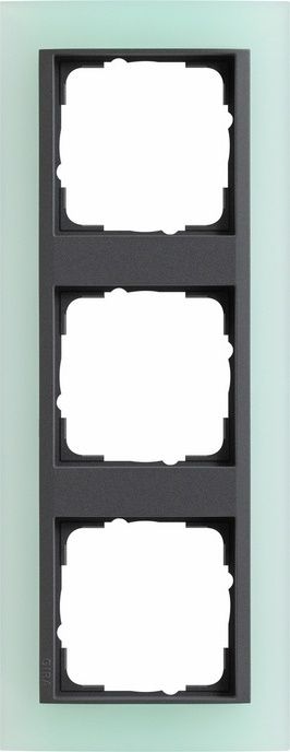 Gira 021385 Abdeckrahmen 3-fach Zwischenrahmen anthrazit, Gira Event Opak, mint