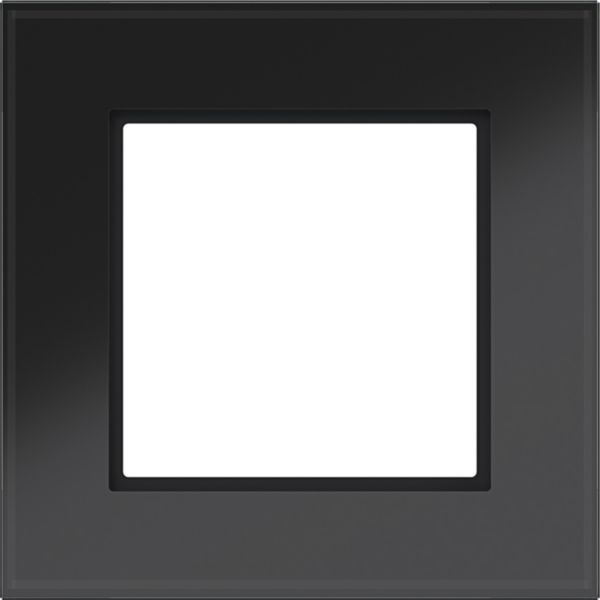 Hager WAD8120GBG LED-Rahmen 1-fach, A.8, glas schwarz glänzend