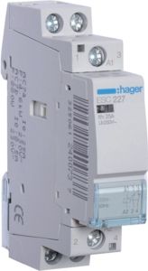 Hager ESC227 Schütz, 2-pol., 25A, 1 Schließer / 1 Öffner, 230V