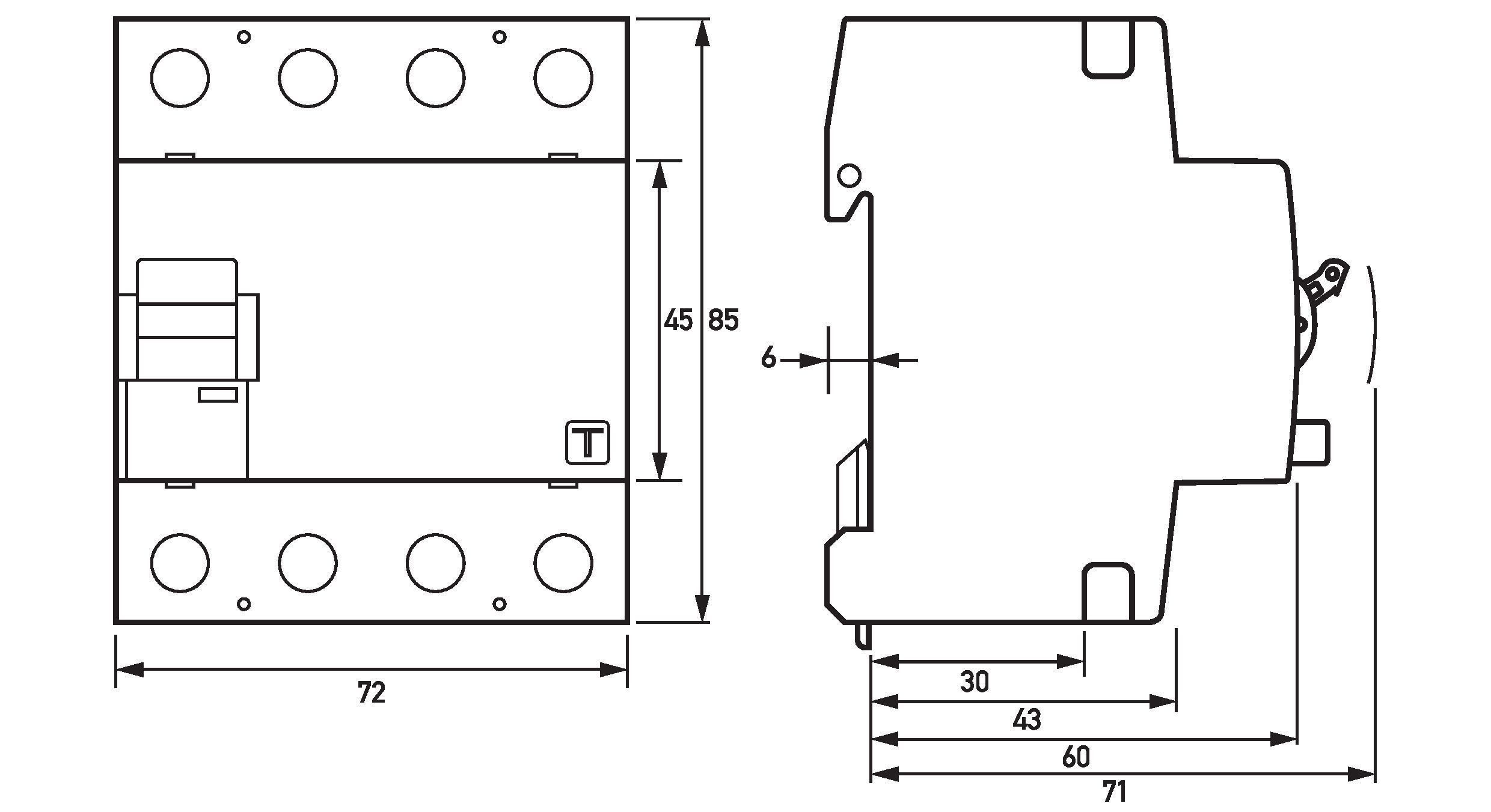 Doepke 09134998HD FI-Schutzschalter 4-polig, 40A, 30mA, Typ B