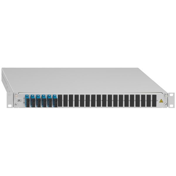 Rutenbeck 228030806 Spleissbox, ausziehbar, 19"/1HE, 6xSC-D, OS2, blau