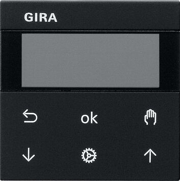 Gira 5366005 S3000 Jalousie- und Schaltuhr Display, System 55, schwarz matt