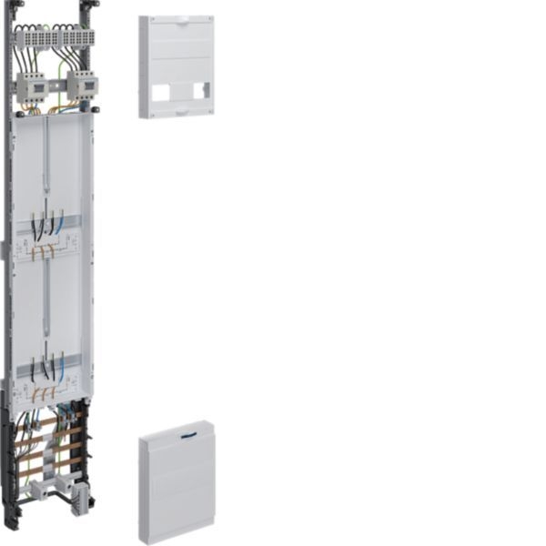 Hager ZH51X3NT Komplettfeld, universZ, 1350 × 250 mm, 3-Punkt, 2 Zählerplätze, 10 mm², mit Trennfunktion, verdrahtet